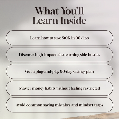 $10K in 90 Days: Your Bold & Brilliant Blueprint to Fast-Track Savings | How to Save $10K in 3 Months Guide | Digital Download eBook & Action Plan