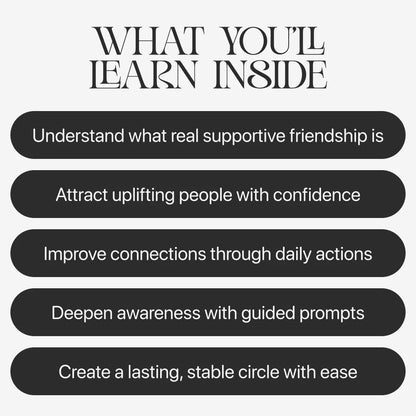 Circle That Lifts You — Supportive Friendship Guide, Social Circle Growth eBook, Attract Genuine Connections, Personal Growth Digital Download
