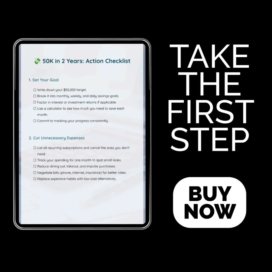50K in 2 Years: Action Checklist – How to Save $50000 in 2 Years Calculator Included