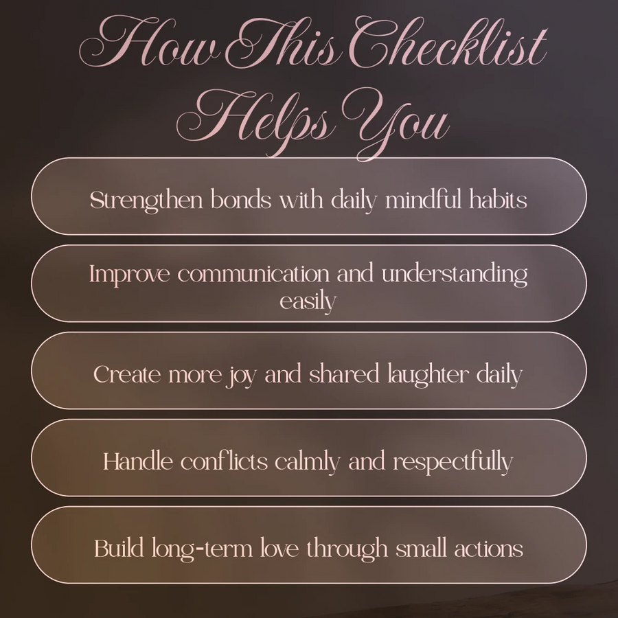 Love That Lasts: Women’s Micro-Habits Checklist | Micro-Habits for Healthy Relationships Digital Download