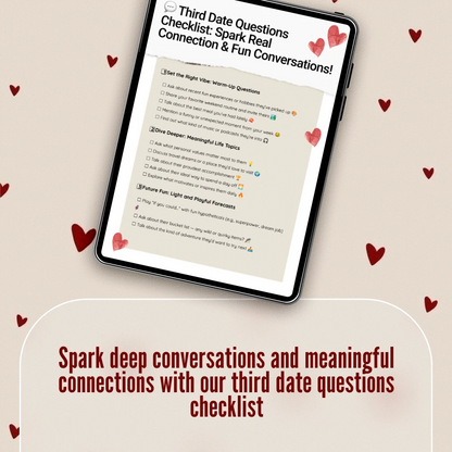 Third Date Questions Checklist: Spark Real Connection & Fun Conversations - Digital Download