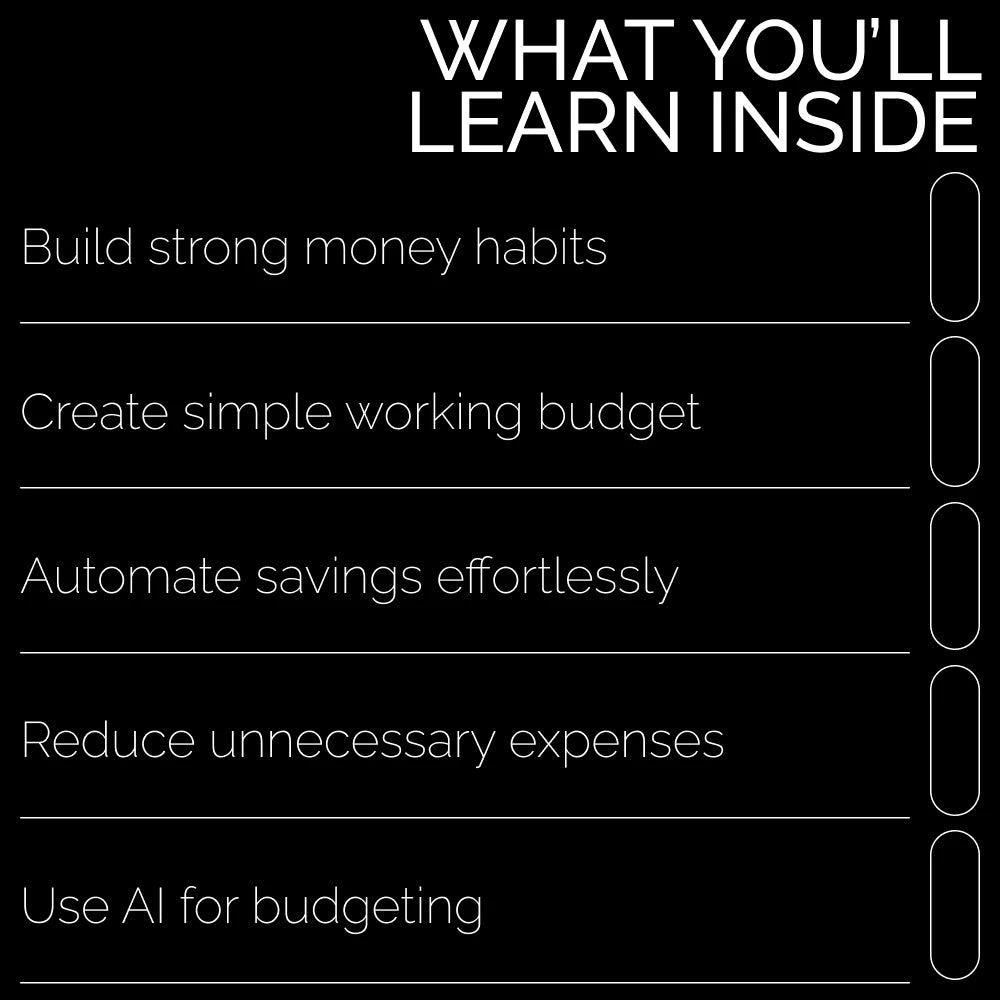 Beginner’s Guide to Growing Your Money – How to Start Saving Money for Beginners | Easy Budgeting Guide, AI Savings Tools, Personal Finance Digital Download