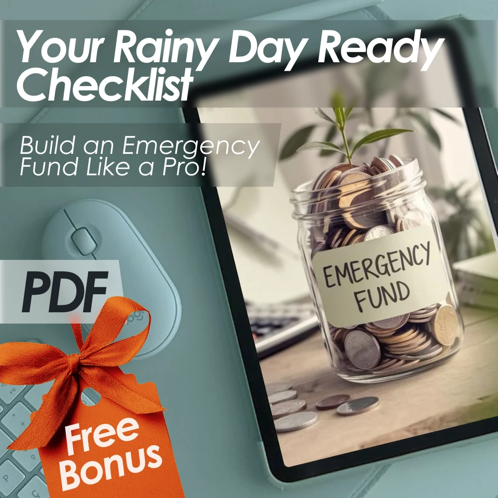 Your Rainy Day Ready Checklist: Build an Emergency Fund Like a Pro! | Emergency Fund for Low Income Budgeters, Printable & Digital Download