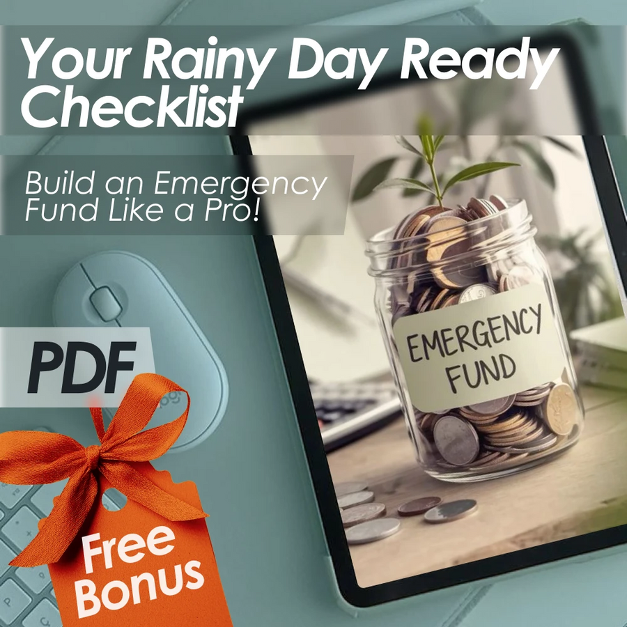 Your Rainy Day Ready Checklist: Build an Emergency Fund Like a Pro! | Emergency Fund for Low Income Budgeters, Printable & Digital Download