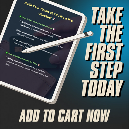 Build Your Credit at 18 Like a Pro Checklist | How to Start Credit at 18 | Credit Building Guide for Beginners | Teen Credit Starter Digital Download