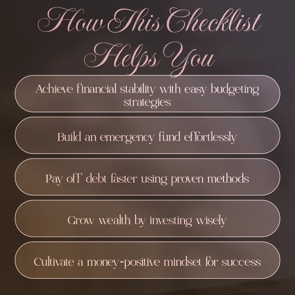 The Financial Literacy Checklist: Your Ultimate Guide to Mastering Money Management and Achieving Financial Freedom