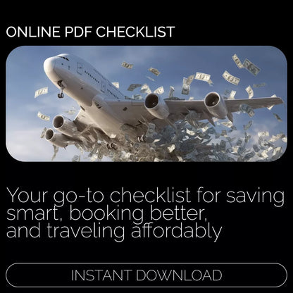 Your Ultimate Travel Savings Checklist: Cut Costs, Live Large – Printable Budget Planner, Travel Savings Guide, How to Cut Travel Costs Checklist, Digital Download for Smart Travelers