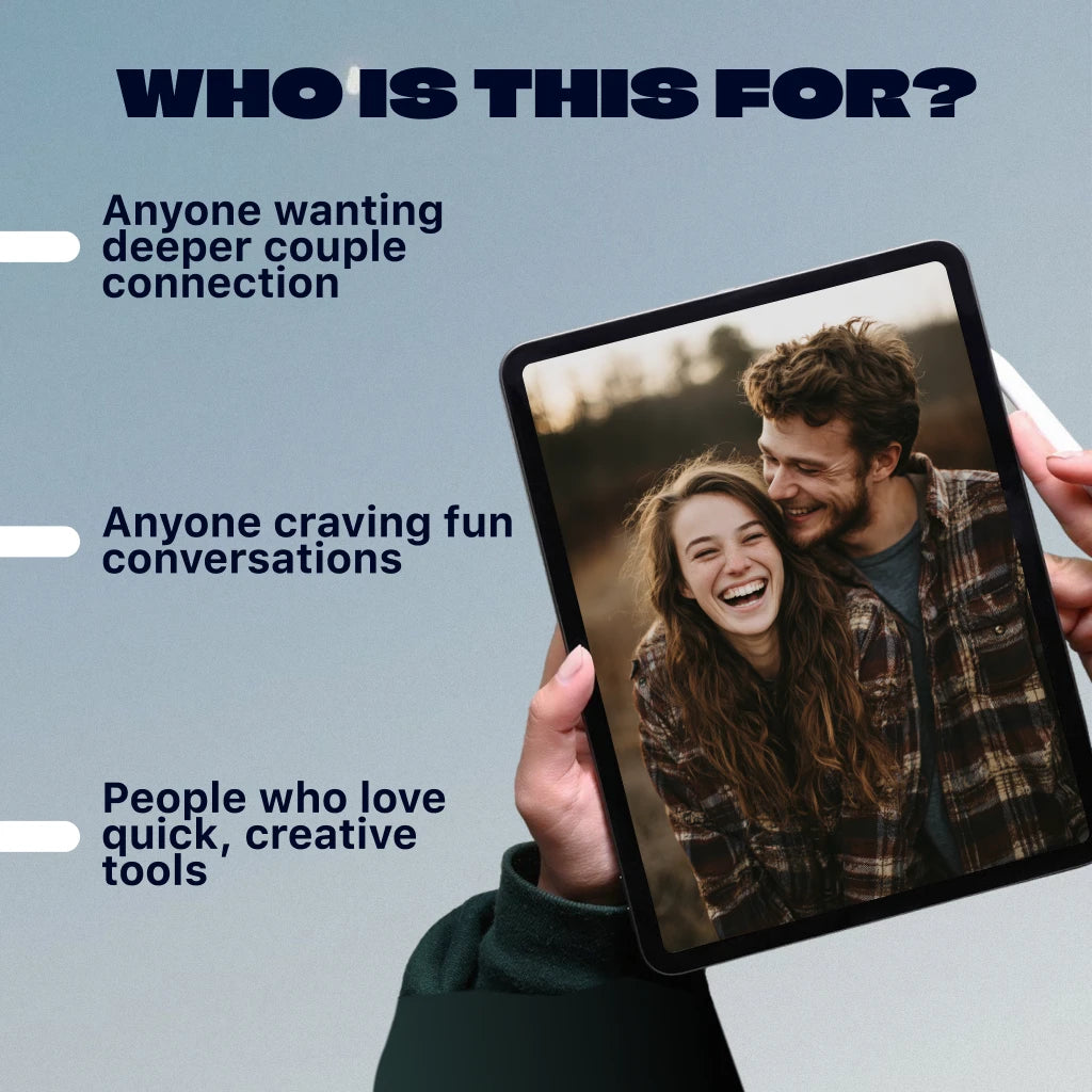 Spark & Laugh: Fun Conversation Starters for Couples | Digital Download Guide for Playful Connection, Laughter, and Lasting Bond