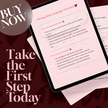 Flirting Body Language Checklist | Digital Download Guide for Confident Connections, Dating & Social Skills