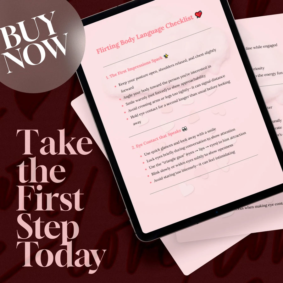 Flirting Body Language Checklist | Digital Download Guide for Confident Connections, Dating & Social Skills