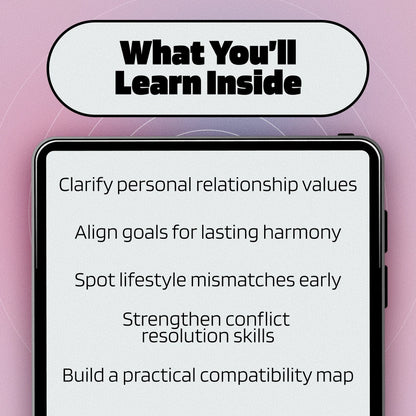 The Compatibility Compass: Mapping Values, Goals & Lifestyle for Lasting Connections | Compatibility Check Map eBook for Values, Goals & Lifestyle Alignment