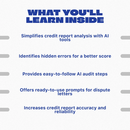 AI-Driven Credit Report Audit Guide: Step-by-Step eBook for Accurate Credit Analysis