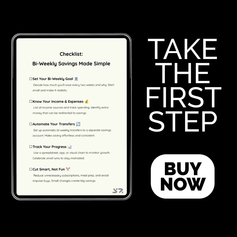 Checklist: Bi-Weekly Savings Made Simple – Printable Guide for Saving Money Every 2 Weeks, Budget Planner & Smart Financial Habit Tracker