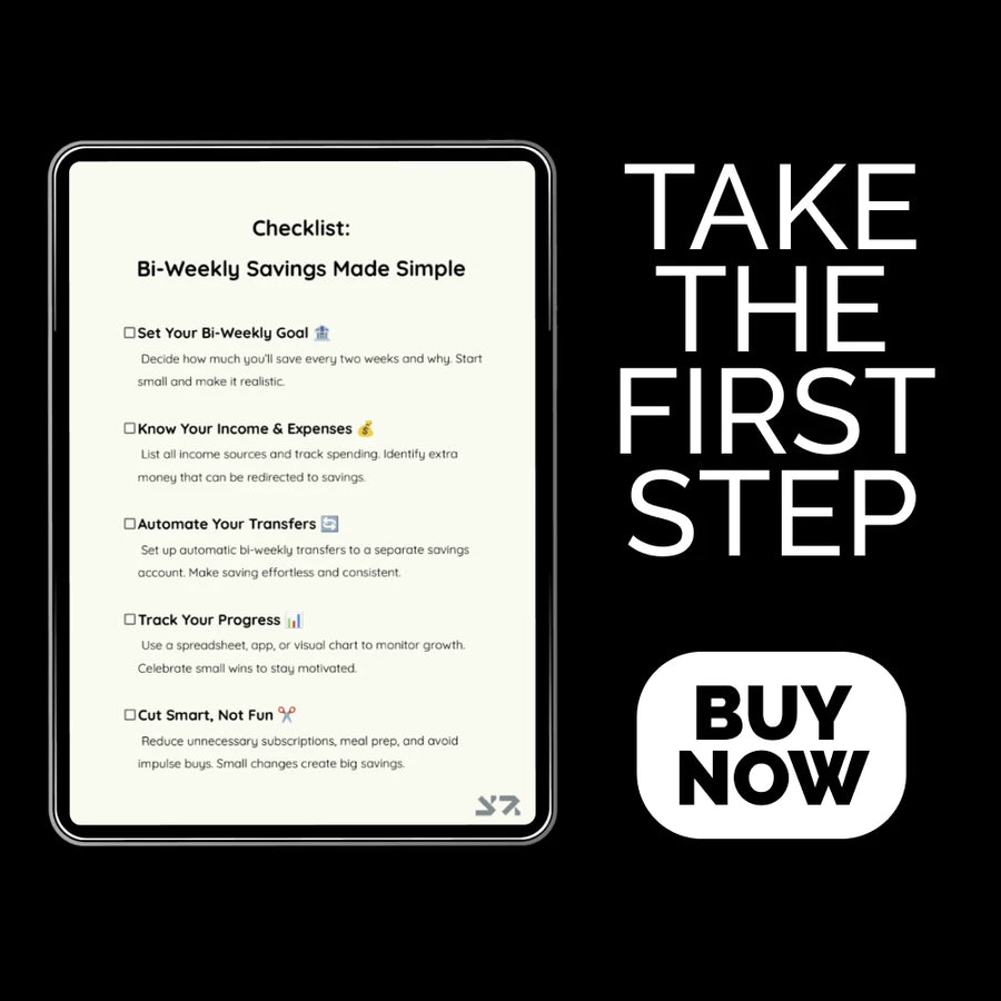 Checklist: Bi-Weekly Savings Made Simple – Printable Guide for Saving Money Every 2 Weeks, Budget Planner & Smart Financial Habit Tracker