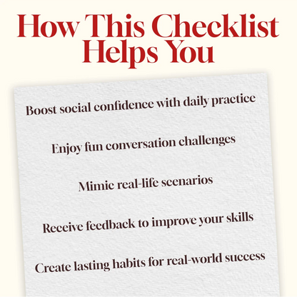 Daily AI Small Talk Practice Checklist – How to Use AI to Practice Small Talk Daily