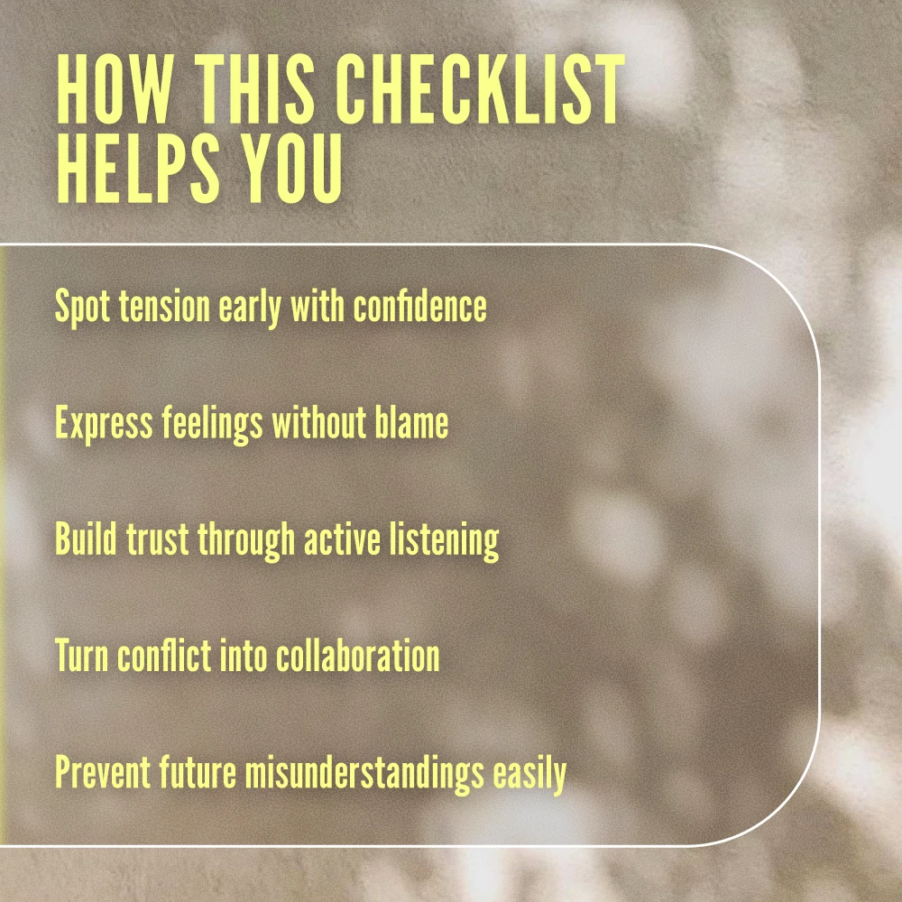 Small Conflict Repair Map: Scripts That Work | Printable Digital Download Checklist for Communication, Emotional Intelligence & Conflict Resolution