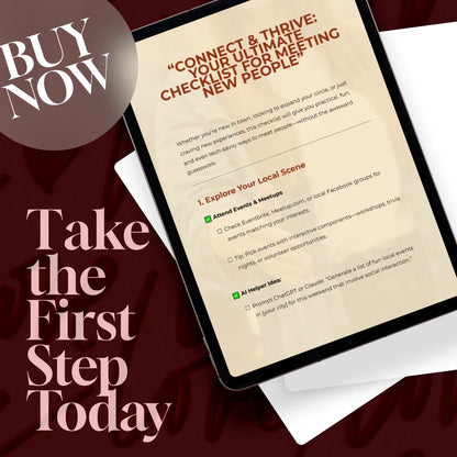 Connect & Thrive: Your Ultimate Checklist for Meeting New People | Digital Download Guide for Socializing, Networking & Finding where can i go to meet people