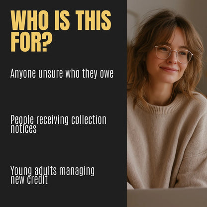 Who’s Got My Debt Checklist | Printable Step-by-Step Guide for How to Find Out What Collection Agency I Owe and Rebuild Credit Confidence