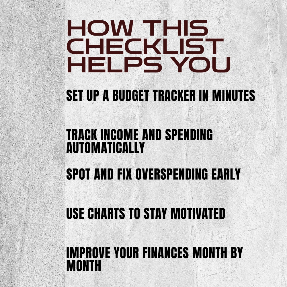 How to Create a Budget Tracker in Excel with Easy Formulas | Checklist for Beginners | Digital Download
