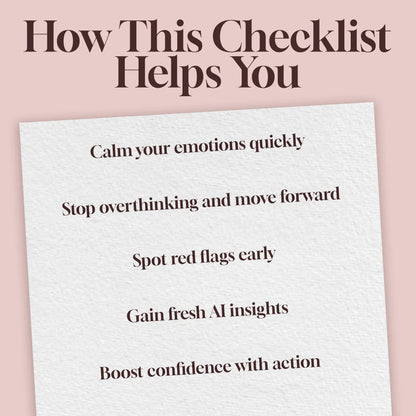 “Ghosted? No Worries!” – Step-by-Step Checklist | Digital Download for Self-Confidence, Dating Clarity & Personal Growth | What to Do If You’re Ghosted Guide