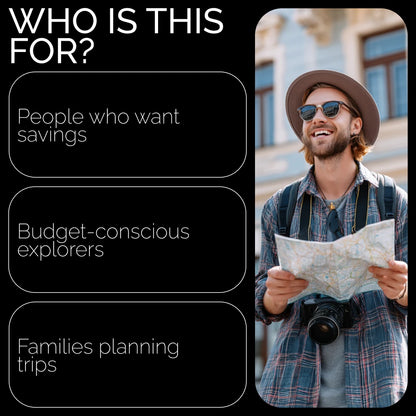 Travel Accommodation Savings Playbook – Checklist Guide on how to save money on accommodation while traveling | Budget Travel Planner & Booking Hacks Digital Download