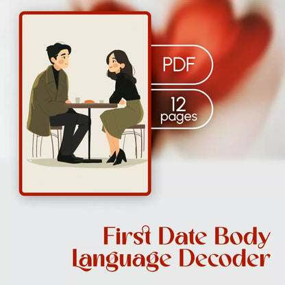 First Date Body Language Decoder | Digital Guide for Reading Signals, Positive & Negative Cues, Gesture Cheat Sheet & Workbook