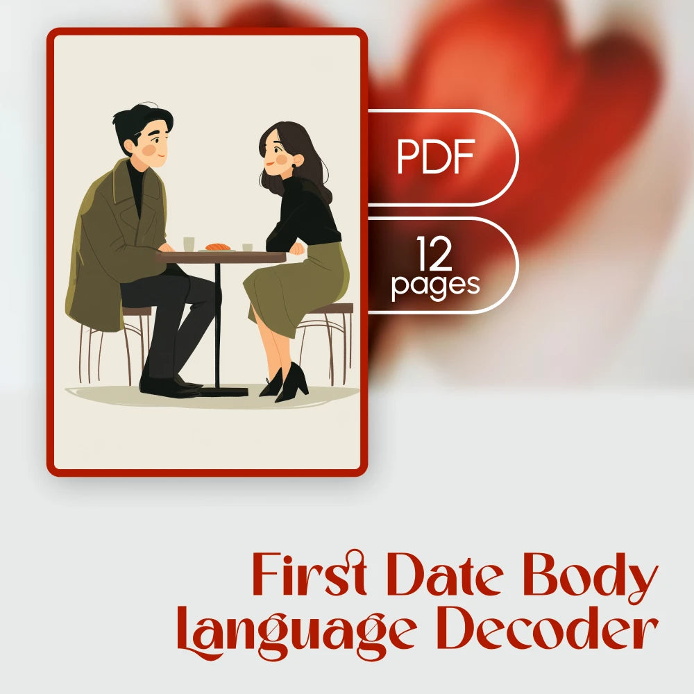 First Date Body Language Decoder | Digital Guide for Reading Signals, Positive & Negative Cues, Gesture Cheat Sheet & Workbook