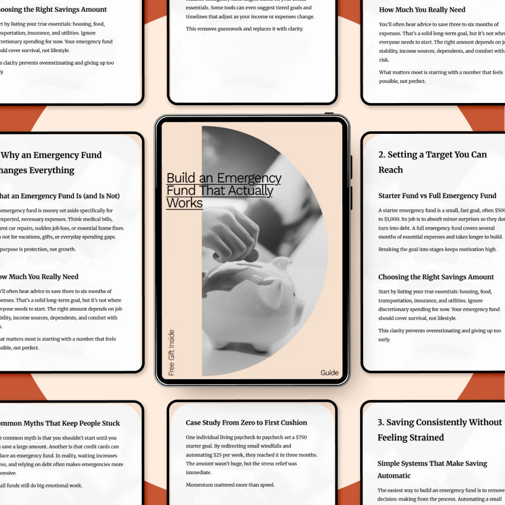 Build an Emergency Fund That Actually Works – Printable Guide for Beginners | Step-by-Step Savings Workbook | How to Build an Emergency Fund | Digital Download