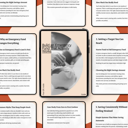 Build an Emergency Fund That Actually Works – Printable Guide for Beginners | Step-by-Step Savings Workbook | How to Build an Emergency Fund | Digital Download