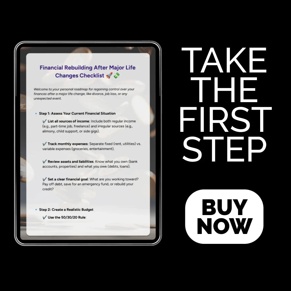 Financial Rebuilding After Major Life Changes Checklist – How to Budget After a Major Life Change, Step-by-Step Digital Download for Financial Recovery