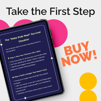 The “Make Ends Meet” Survival Checklist | Printable Budget Planner & Money Tracker | How to Make Ends Meet Step-by-Step Digital Download