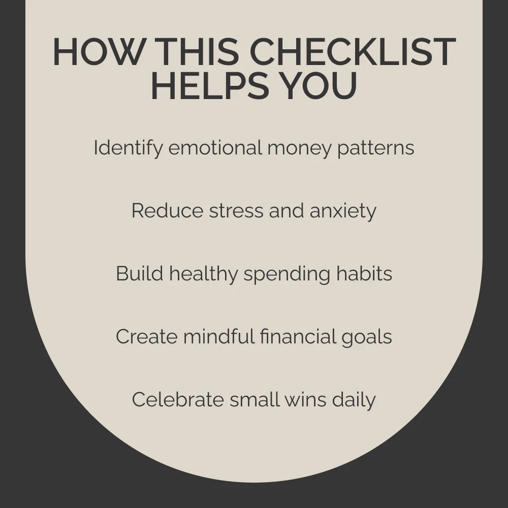 Your Step-by-Step Guide to Breaking Free from Money Addiction | Printable Digital Checklist for Building Healthier Financial Habits and Mindset
