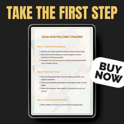 Save-and-Pay Debt Checklist - Achieve Financial Freedom While Paying Off Credit Card Debt