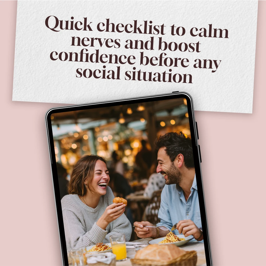 Mindfulness Warm-Up for Social Confidence | Printable Checklist | Digital Download Guide for Anxiety Relief, Social Confidence & Mindfulness eBook