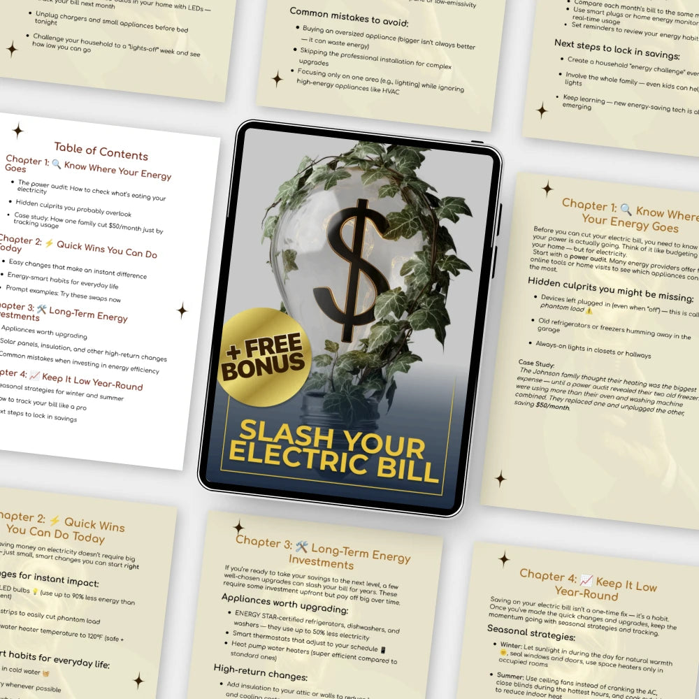 Slash Your Electric Bill | How to Save on Electric Bill Guide | Energy Saving Digital Download