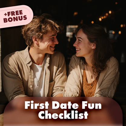 First Date Fun Checklist | Printable Digital Download | Fun First Date Ideas Guide for Couples & Singles | Creative First Date Planning Tips