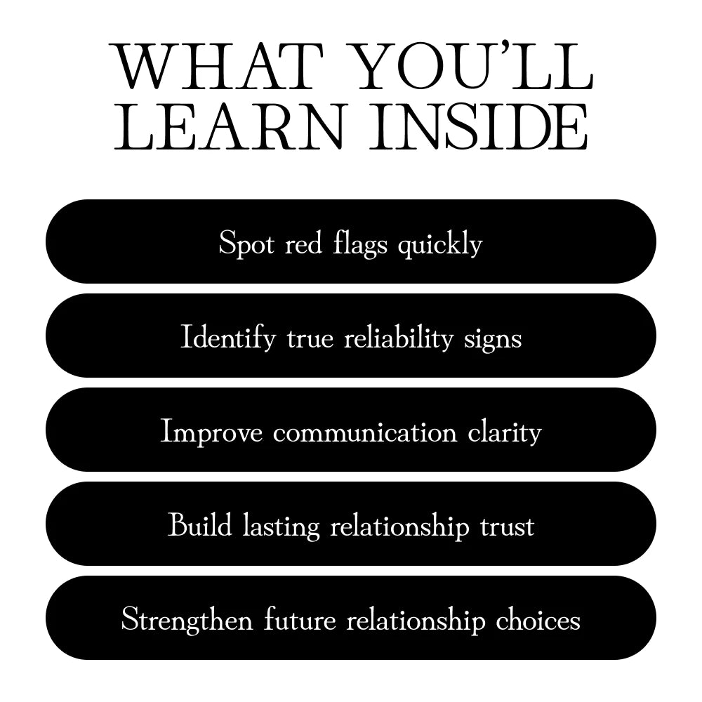 The Trust Test: How to Recognize a Reliable Partner in Love and Life | Relationship eBook, Digital Guide, Trust Checklist, Dating Red Flags, Love & Relationships