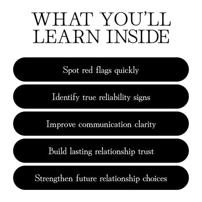 The Trust Test: How to Recognize a Reliable Partner in Love and Life | Relationship eBook, Digital Guide, Trust Checklist, Dating Red Flags, Love & Relationships