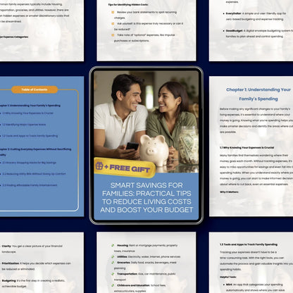Smart Savings for Families: Practical Tips to Reduce Living Costs and Boost Your Budget | Family Finance Guide | Budget Planner | Printable PDF | Tips for Reducing Family Living Costs