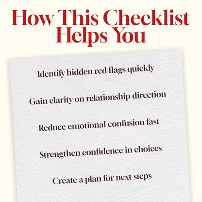 Situationship Awareness Checklist | Digital Download | Relationship Clarity Guide, Self-Reflection eBook, Dating Boundaries Printable