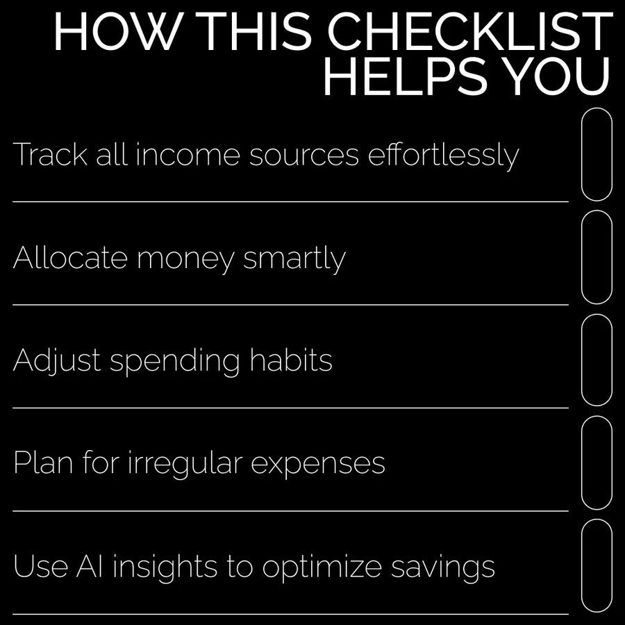 The Income-Based Budgeting Checklist: How to Budget Based on Income for Smart Money Management