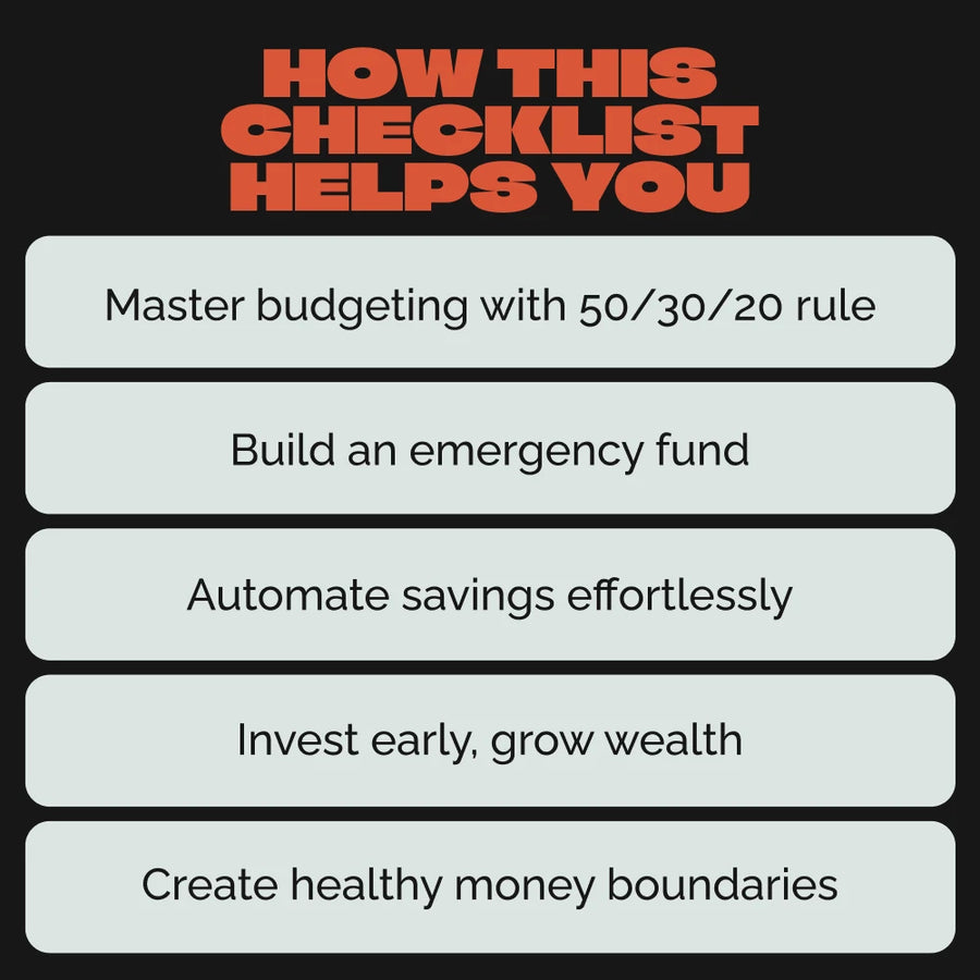 Young & Money-Savvy Starter Pack: The Essential Checklist for Making Good Money Decisions While Young