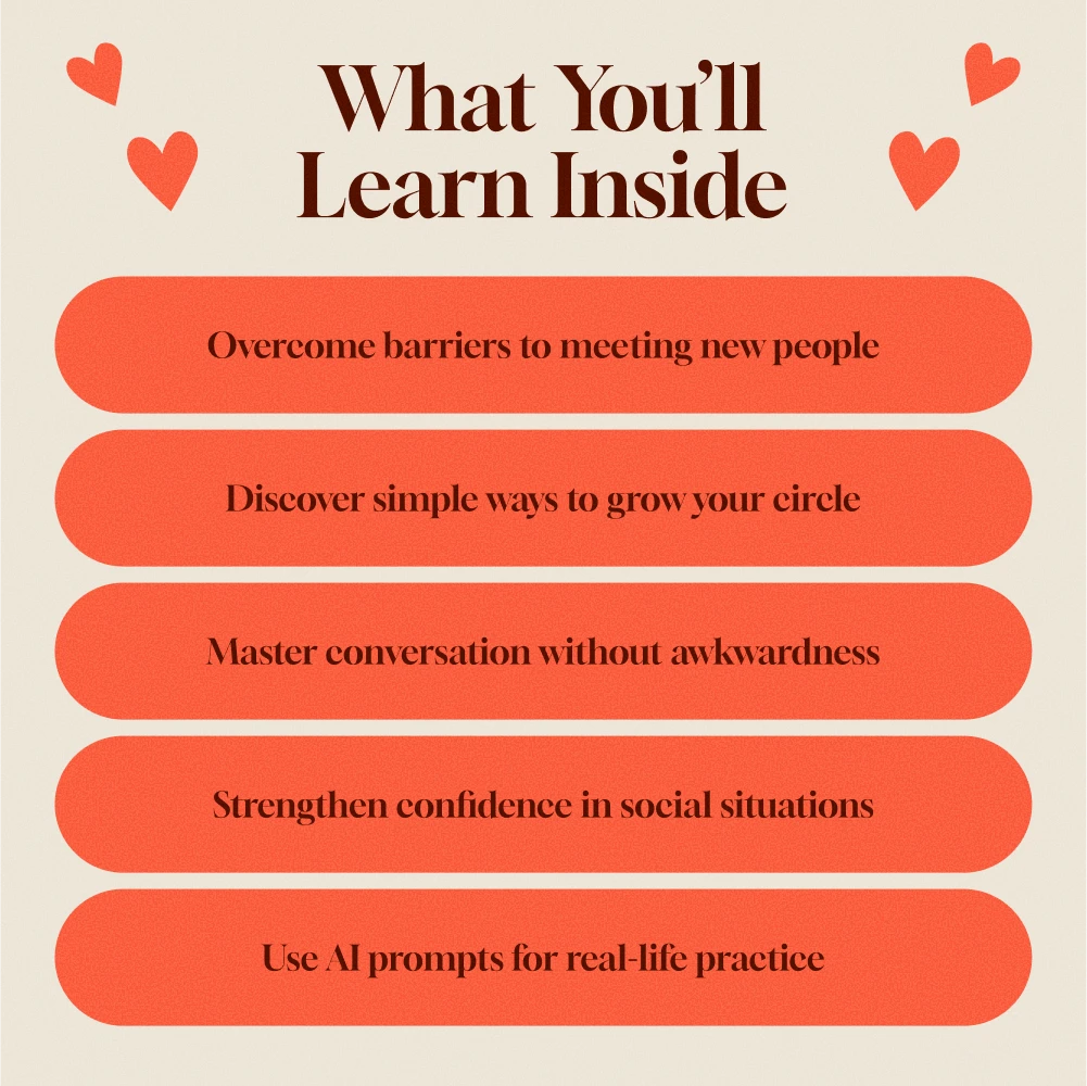 How to Meet New People as an Adult | Digital Guide for Building Friendships, Social Skills & Expanding Your Circle | eBook, Checklist & AI Prompts