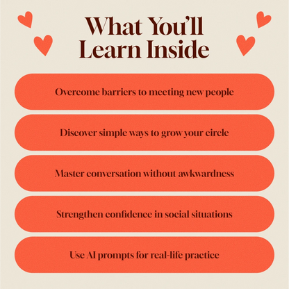 How to Meet New People as an Adult | Digital Guide for Building Friendships, Social Skills & Expanding Your Circle | eBook, Checklist & AI Prompts