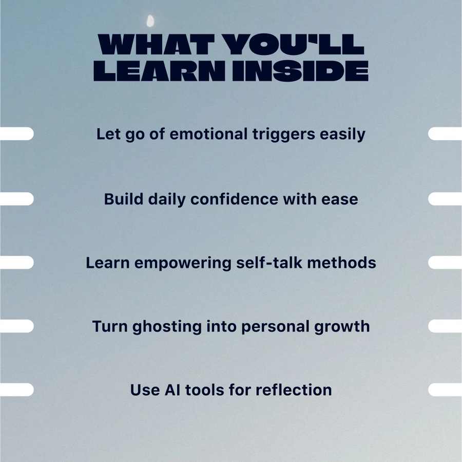 Post-Ghosting Confidence Reset Map | Digital Self-Help Guide | Confidence Building eBook | Emotional Healing Checklist & AI Journaling Prompts