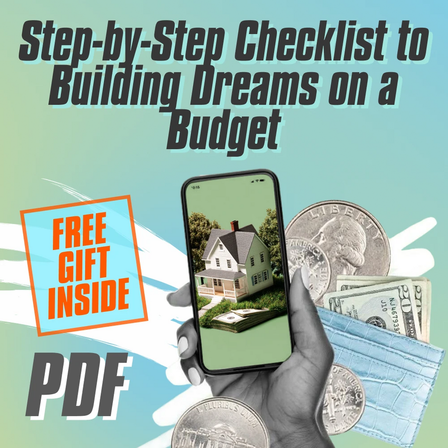 Step-by-Step Checklist to Building Dreams on a Budget | Digital Guide to How to Save Money to Build a House | Home Build Savings Planner PDF