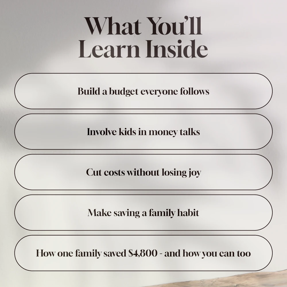 Smart Families, Strong Finances: A Real-Life Guide to Saving Money Together | Family Budgeting eBook | Family Saving Money Checklist & Planner PDF