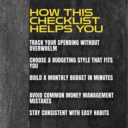 The Financial Control Without the Stress Checklist | Budget Planning Guide | How to Set Up a Budget Plan Printable
