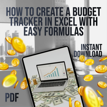 How to Create a Budget Tracker in Excel with Easy Formulas | Checklist for Beginners | Digital Download
