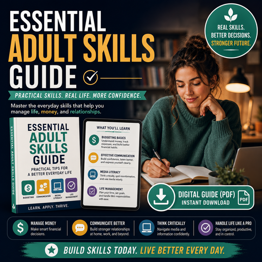 Essential Adult Skills Guide | Budgeting, Communication, Media Literacy & Life Management Tips
